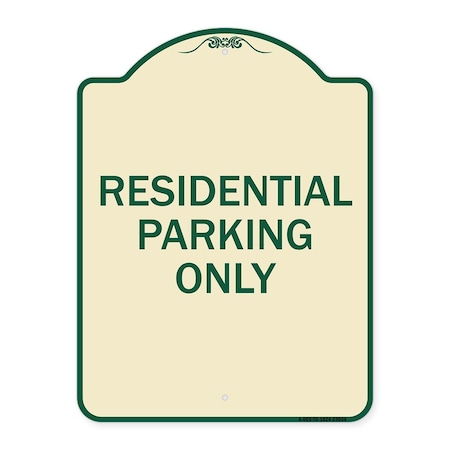 Signmission Reserved Parking Residential Parking Heavy-Gauge Aluminum Sign, 24" x 18", TG-1824-23034 A-DES-TG-1824-23034